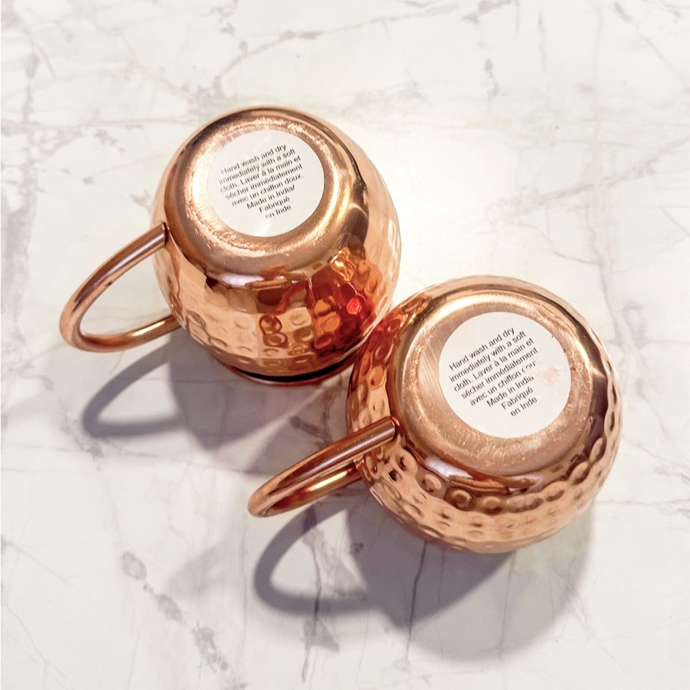 Hammered Copper Mugs (2 pc) - Picture 3 of 4